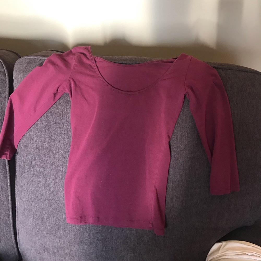 Maroon long sleeved top